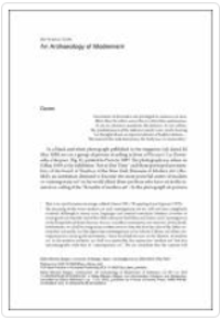 Image of Chapter Introduction. An Archaeology of Modernism