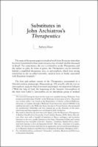 Image of Chapter Substitutes in John Archiatros's Therapeutics