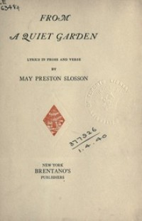 Image of From a quiet garden : lyrics in prose and verse