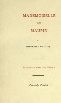 Image of Mademoiselle de Maupin