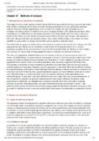 Image of Methods of analysis
