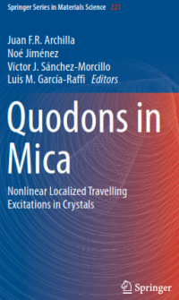 Quodons in Mica; Nonlinear Localized Travelling Excitations in Crystals