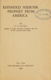 Image of Reinhold Niebuhr: prophet from America