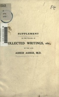 Supplement to the volume of collected writings, etc.