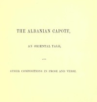 Image of The Albanian capote; an oriental tale