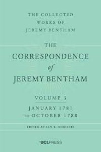 The Correspondence of Jeremy Bentham, Volume 3 : January 1781 to October 1788