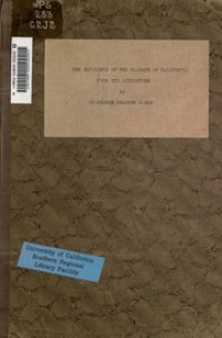 Image of The influence of the climate of California upon its literature