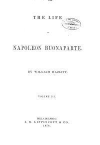 The life of Napoleon