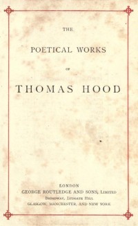 Image of The poetical works of Thomas Hood