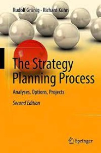 The Strategy Planning Process
Analyses, Options, Projects
