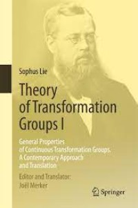 Theory of Transformation Groups I
General Properties of Continuous Transformation Groups. A Contemporary Approach and Translation