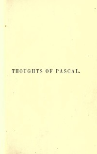 Image of Thoughts of Pascal