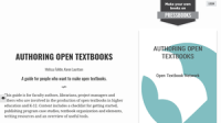 Authoring Open Textbooks