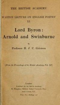 Lord Byron : Arnold and Swinburne