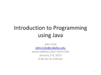 Introduction to Programming Using Java