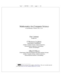 Mathematics for Computer Science