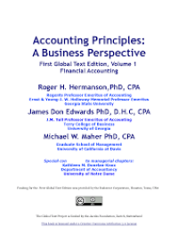 Accounting Principles: A Business Perspective